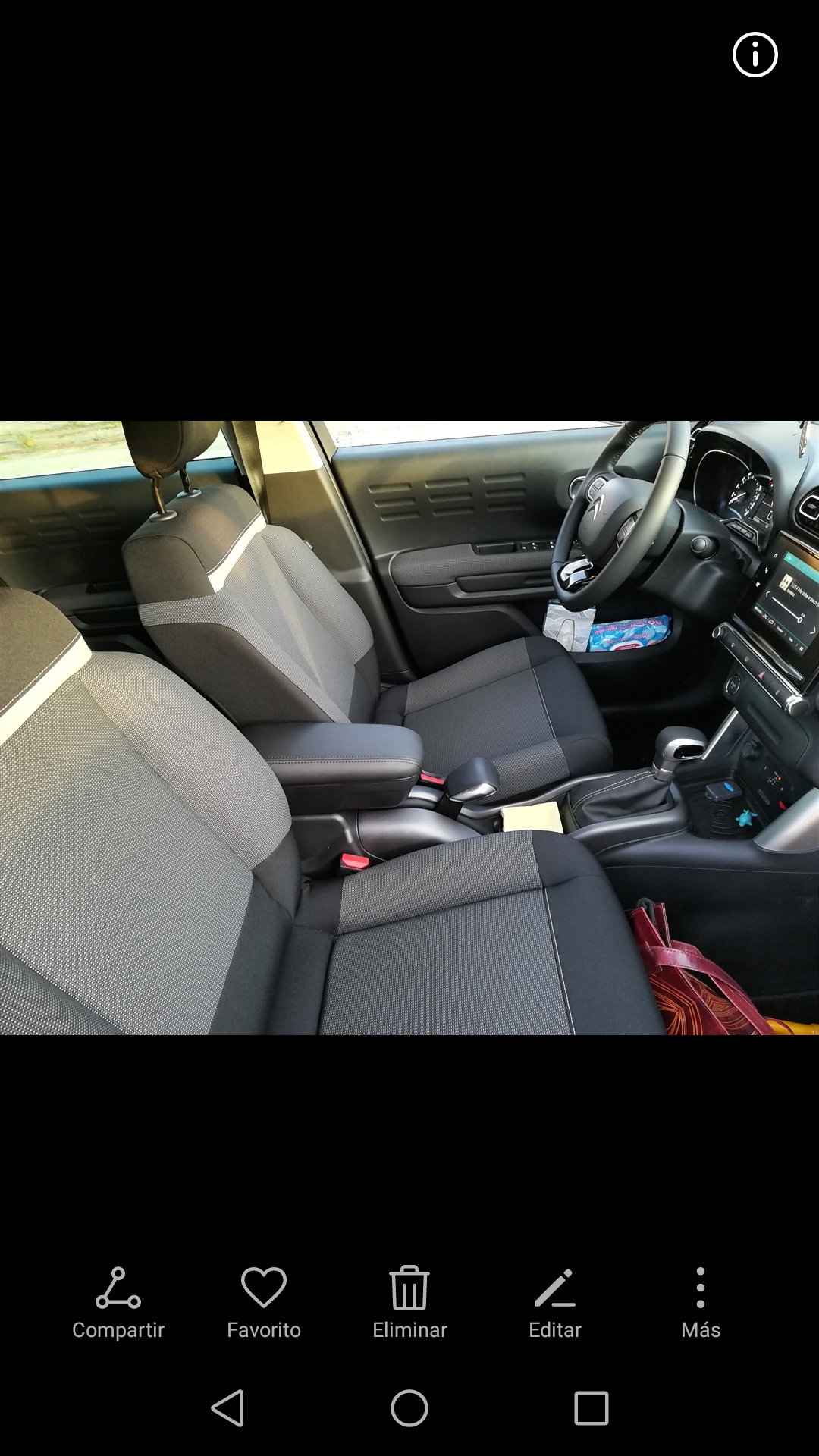 Gris Stitch encaja Citroen C3 02-10 2x asientos delanteros Apoyabrazos cubierta de cuero solamente